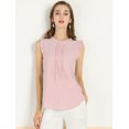 thumbnail image 3 of Blusa elegante Sin mangas Vintage Allegra K 1950 Rosa M, 3 of 6