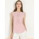 thumbnail image 3 of Blusas Elegante Sin Mangas Vintage De La Década De 1950 Con Volantes Para Oficina De Negocios Para Mujer Rosa L, 3 of 6