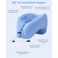 thumbnail image 3 of 2-in-1 Travel Pillow, Memory Foam U-Shape Airplane Pillow with Storage Bag, Face Down Pillow Relax Arms, Ideal for Long Flight Essentials, Car, Family and Travel Use-Upgraded, 3 of 7