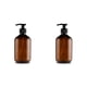 thumbnail image 4 of Matsuzay Dispensador de jabón Botellas de bomba de recarga Tipo de empuje Detergente líquido recargable Verde Marrón Suministros de baño 500ml Set Type2 NO2 Matsuzay CBP236851, 4 of 6