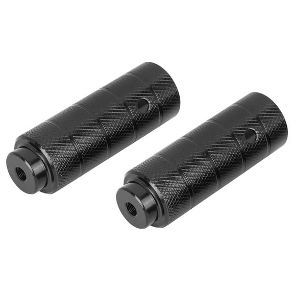 Motoforti 2 Pcs Aluminum Alloy Shaped BMX Bike Bicycle Axle Rear Foot Pegs Footrests Black