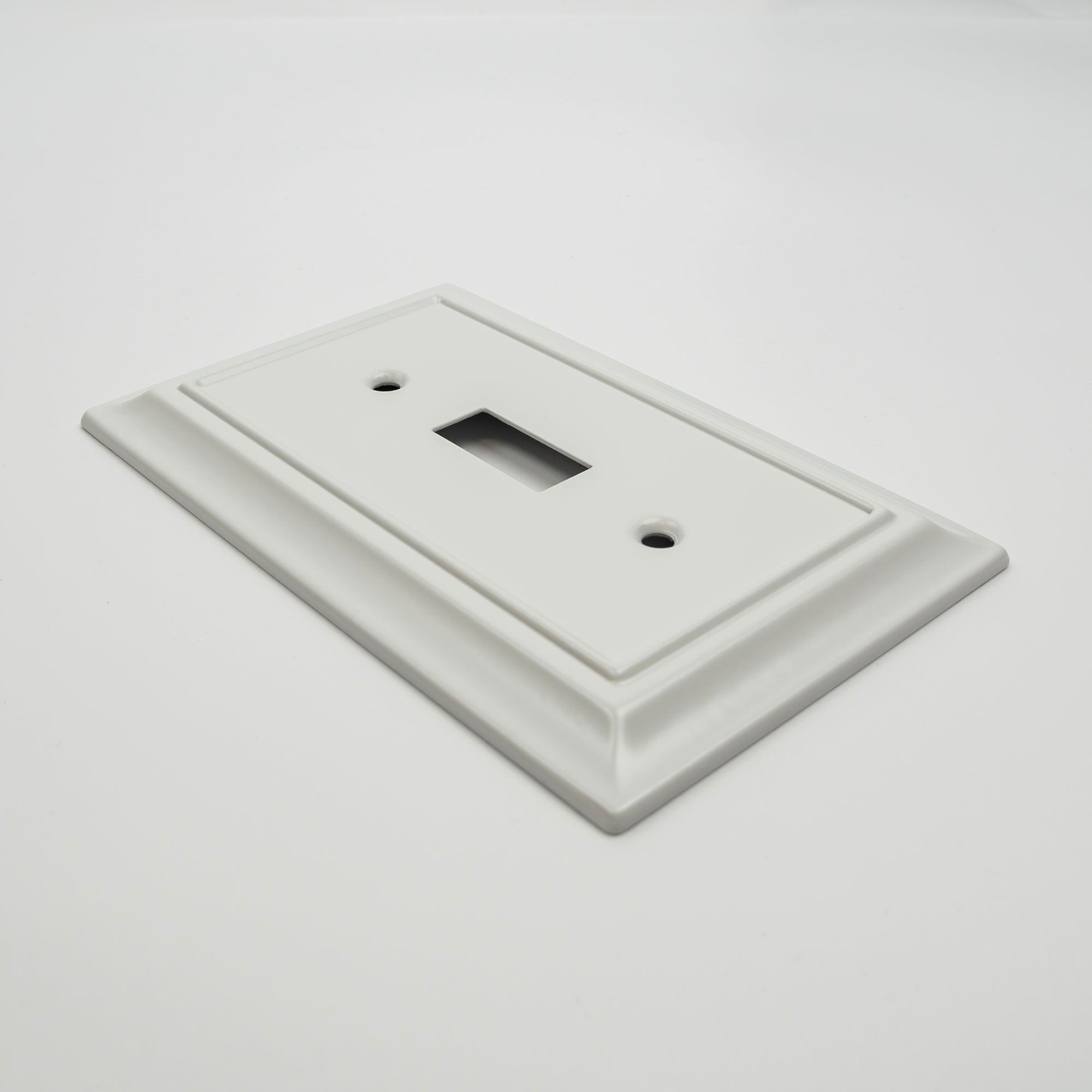 Elumina 150TWNB Sydney White Steel 1 Toggle Standard 5" Tall Wallplate