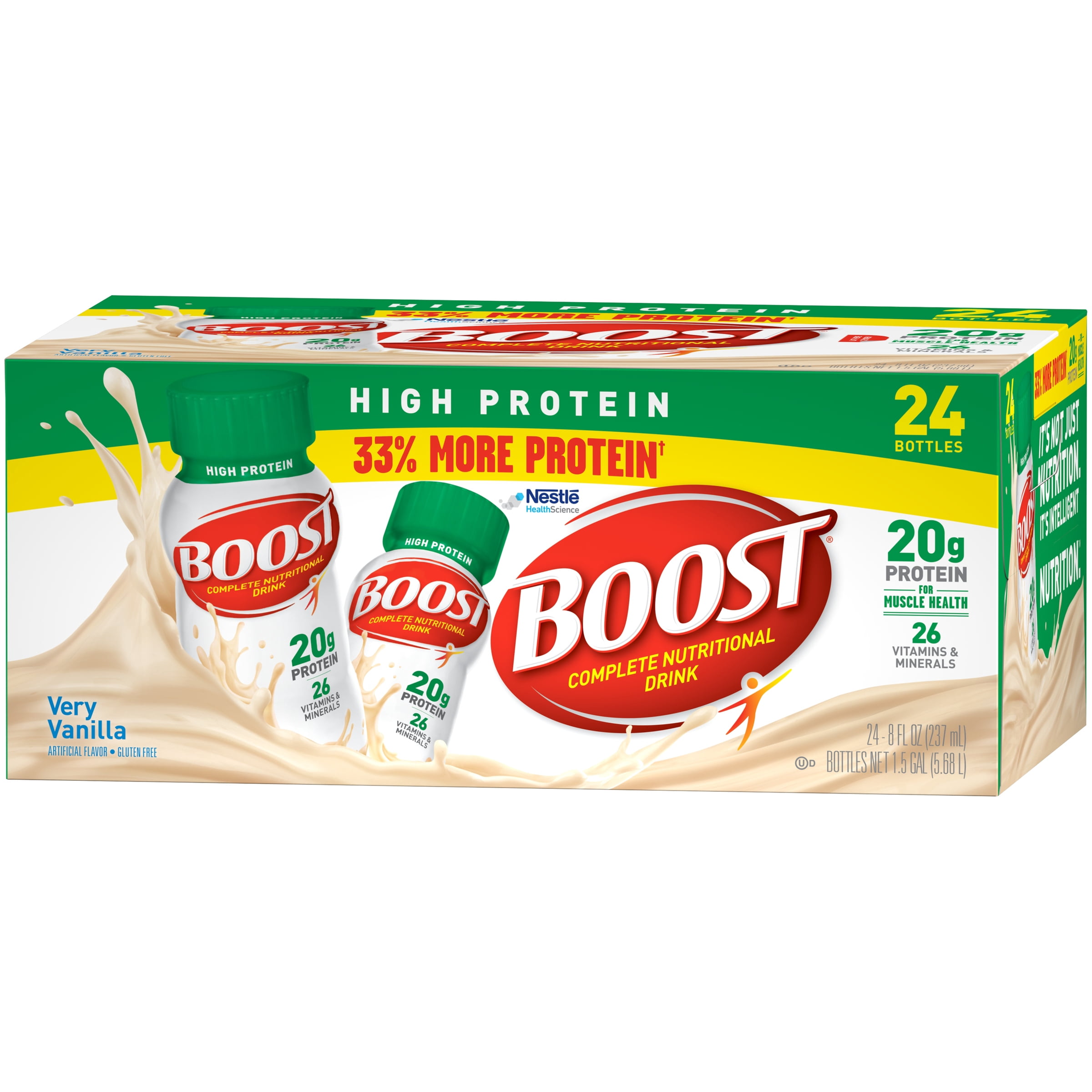 (2 pack) BOOST HIGH PROTEIN Very Vanilla 24-8 fl. oz. Bottles