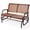Brown, variant on Zaverox Swing Glider Chair 48 Inch Loveseat Rocker Lounge Backyard – Patio Outdoor Gliding Bench with Weather-Resistant Cushion for Garden, Porch, or Poolside Relaxation