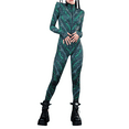 thumbnail image 2 of Michellecmm  Women Halloween Jumpsuit, Digital Print Long Sleeve Zip-Up Bodysuit, 2 of 7