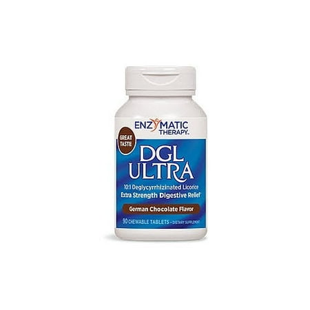 Enzymatic Therapy DGL Ultra Extra-Strength Deglycyrrhizinated Licorice German Chocolate - 90 CT