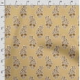 thumbnail image 3 of Soimoi Asian Paisley Print, Velvet Fabric, Decor Sewing Fabric by The Yard 54 Inch Wide,Decorative Fabric for Upholstery and Home Accents, Light Yellow, 3 of 5