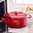 thumbnail image 4 of Merten & Storck 7QT Dutch Oven with Lid, Lightweight Enameled Iron, Oven Safe, Metal Utensil Safe, Red, 4 of 9