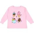 thumbnail image 3 of Inktastic Ice Cream with Patterns Boys or Girls Long Sleeve Toddler T-Shirt, 3 of 5
