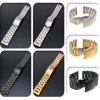 18-22mm Stainless Steel Watch Band Strap Side Button Clasp Buckle Bracelet US