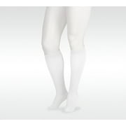 Stockings Soft, model: 2002, Knee, Short, color: White, Full Foot, Silicone Border, size: II