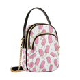 thumbnail image 7 of FORMRS Crossbody Bag for Women Quilted Travel Shoulder Cell Phone Purse with Chain Strap Handbag, Pink Popsicle Pattern, 7 of 7