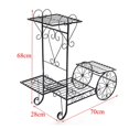 thumbnail image 3 of 3/4/6/7-Tier Metal Shelf Plant Stand, Wrought Iron Plants Stand Outdoor Metal Flower Pot Planters Rack Indoor European Style Plant Shelf Garden Decor, 3 of 19