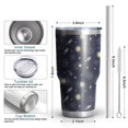 thumbnail image 6 of 30oz Dark Blue Moon Pattern Tumblers Stainless Steel Tumbler with Lid and Straw,Vacuum Insulated Double Wall Travel Tumbler Cups Mug with Cleaning Brush for Coffee,Tea, 6 of 7