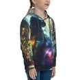 thumbnail image 3 of Kdxio Cosmic Cat In Window Pattern Boys Athletic Unisex Boys Girls Hoodie with Pocket Sweatshirts-Medium, 3 of 6