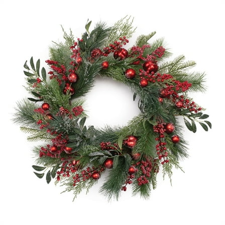 Melrose International Pine Wreath 24"D Plastic/Styrofoam
