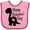 Pink and Fuchsia, variant on Inktastic Happy Valentines Day with Dinosaur Silhouette and Heart Boys or Girls Baby Bib