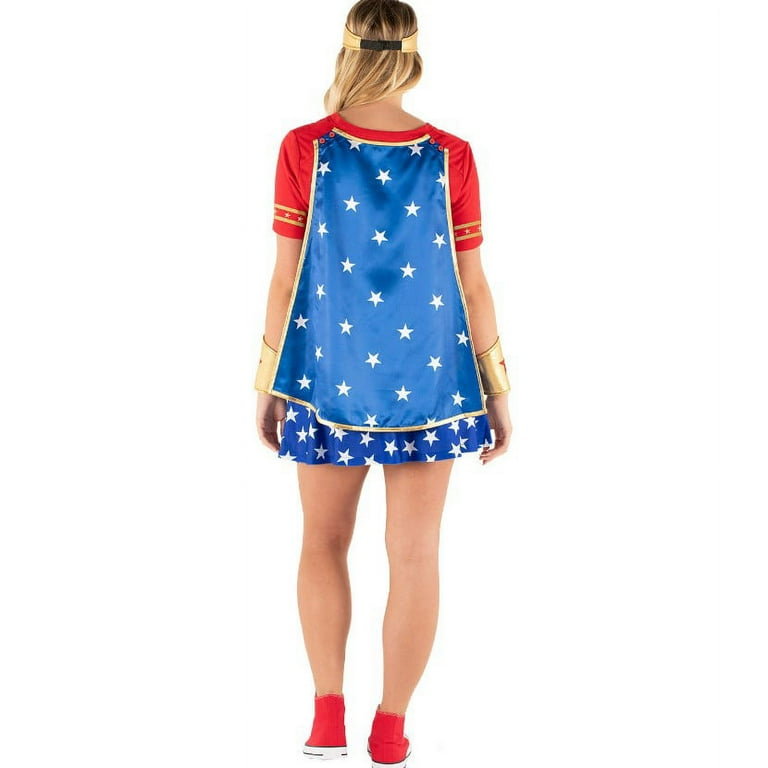 DC Comics Wonder Woman Crewneck T-shirt, Logo Print, Cape