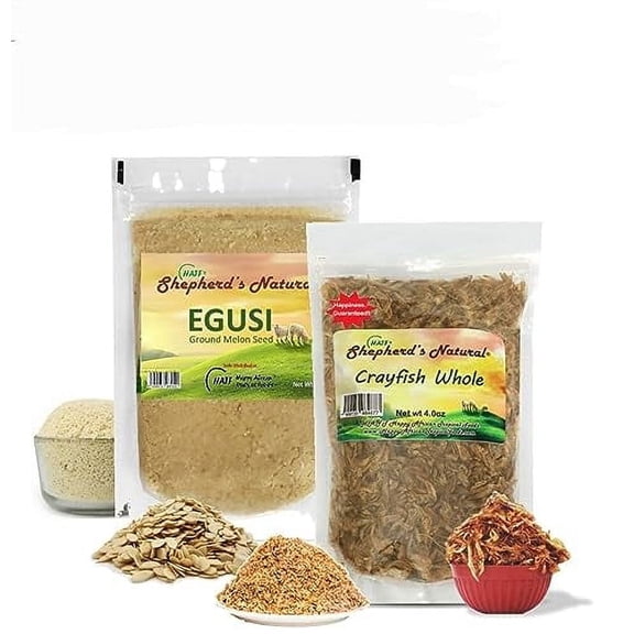 HATF'S SHEPHERD'S NATURAL Egusi and Crayfish Whole Combo Save $3