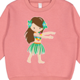 thumbnail image 3 of Inktastic Brown Haired Hula Girl Toddler Sweatshirt, 3 of 4