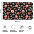 thumbnail image 3 of Pioneer Flower Floral Print Pattern Bathroom Rugs Mat, Non Slip Microfiber Bathroom Rug with Rubber Backing, Soft Mats for Bathroom Floor Tub Shower, 17"x30", 3 of 5