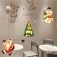 thumbnail image 4 of Advancent Lámpara LED de Papá Noel de Navidad con ventosa, decoración colgante, luces colgantes de ventana de Navidad, colgante para decoración de Kits de decoración para fiestas Numero 5 Advancent HA040435-05, 4 of 6