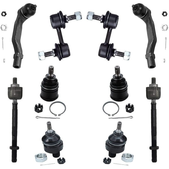Detroit Axle - 10pc Front Ball Joints Tie Rod Ends Sway Barks Replacement for 1997-2001 Honda CR-V
