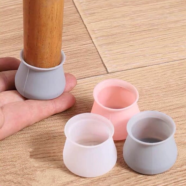 Jinsinto Ensemble de 30 Pcs Protecteur de Pied de Chaise en Silicone, Housse de Pied de Chaise Protecteur en Silicone pour Pieds de Chaise Table