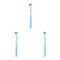 thumbnail image 2 of Thinsony Triple Toothbrush Triple Clean For Efficient Cleaning Plastic Three Head Toothbrush For Cleaning A22 Sky Blue Child 3Set, 2 of 6