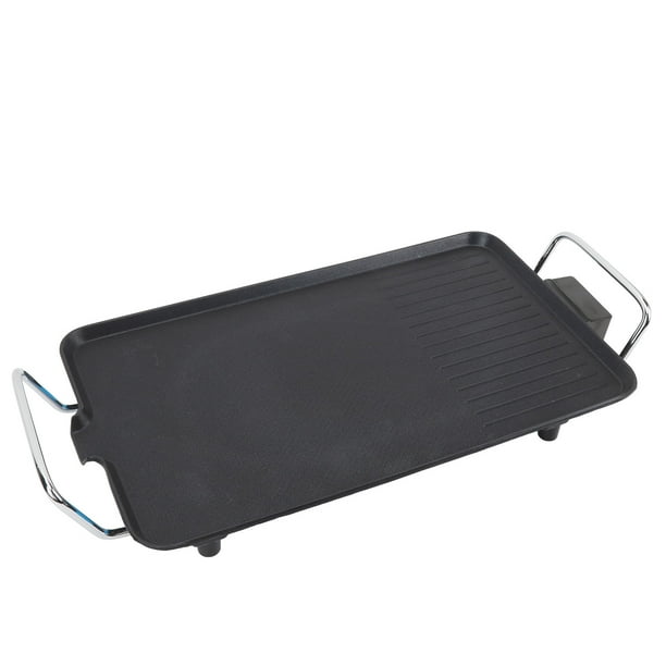 Plancha Eléctrica, Barbacoa Interior Antiadherente Sin Humo de Tamamo Pequeño, Plancha Plana Multifuncional para desayuno, Aleació, Apox. 40x24cm