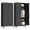 Black Arc, variant on Polup Metal 71" Tall Armoire Wardrobe Closet with Hanging Rod, Clothing Storage Cabinet,Black