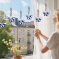 thumbnail image 4 of 1Pcs Crystal Butterfly Suncatchers Hanging Ornaments, Butterfly Sun Catcher Crystals Hanging, Rainbow Maker Sun Catchers indoor Window Ornament, Sparkling Outdoor Patio Garden Decor Gift Decor,Purple, 4 of 5