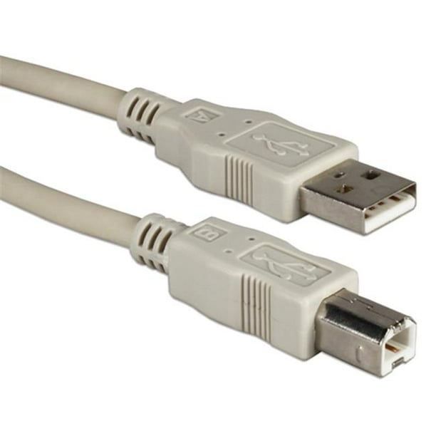 QVS CC2209-03 3 Ft. USB 2.0 Haut Débit Type A Mâle à B Câble Beige Mâle