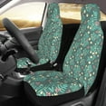 thumbnail image 3 of XMXT 2Pcs Car Seat Cover Decor Protector, Green Plant Texture Prints Front Seat Covers for Cars SUVs, Universal Fit, 3 of 9