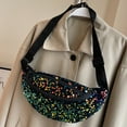 thumbnail image 4 of BLEEUS Women Bag Women Fanny Pack Pu Leather Sequin Coin Purse Single Shoulder Bag Chest Bag, 4 of 10