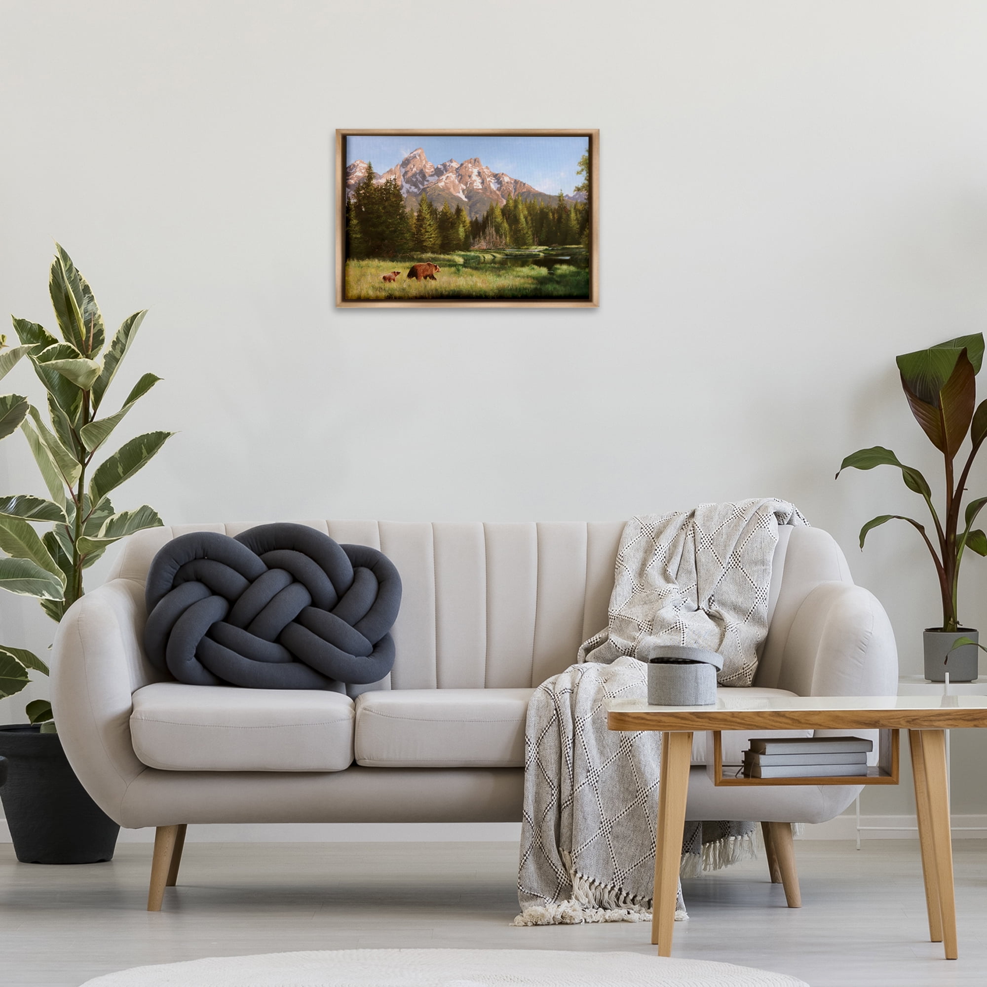 Stupell Industries Taking The Scenic Route Landscape & Nature Painting Brown Floater Framed Canvas Art Print Wall Art, 25 x 17