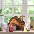 thumbnail image 5 of Easter Scene Wooden Decoration Wooden Nativity Set Wooden Manger Creche Nativity Scene, 5 of 6