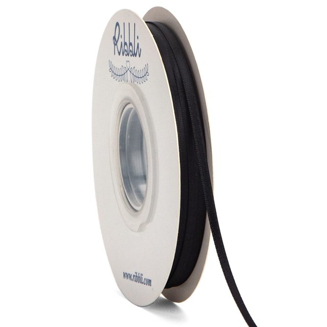 Ribbli Cinta De Raso Negra De Doble Cara 1/8 X Continua 50 Yardas Uso Para Lazos Ramo Envoltura De Regalos Arreglo Floral