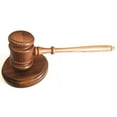 thumbnail image 1 of Benzara I305-HGM019 Wooden Gavel & Round Block Set - Natural Brown, 1 of 2