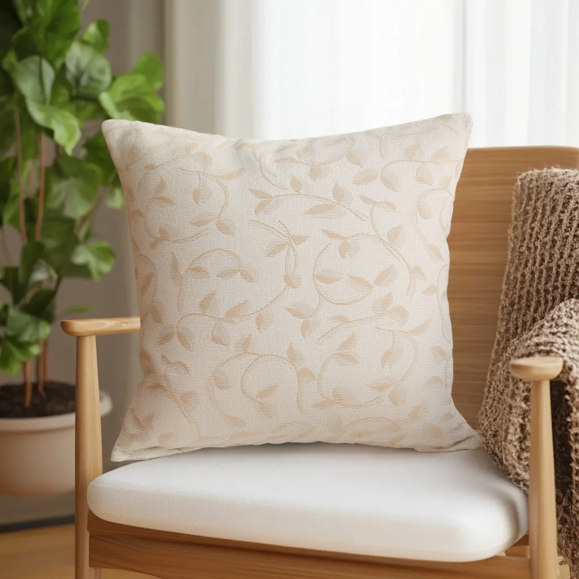 Unique Bargains Set of 2 Wild Flower Decorative Cushion Cover Grey 18" x 18"