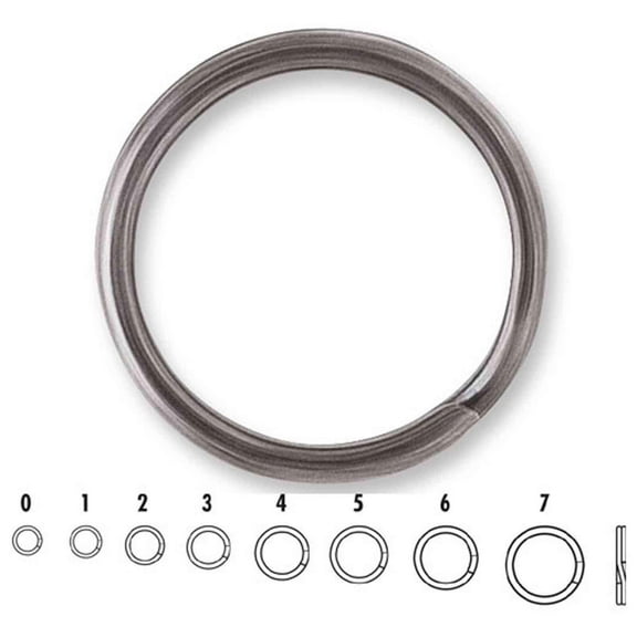 VMC SR Split Ring Size 6 33 lb Test Pack of 5, SR#6
