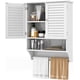 thumbnail image 1 of Armario de Baño con Espejo, Armario de Pared, Botiquín Baño con Espejo,Armario de Almacenamiento Montado en la Pared con Barra para Toallas, Armario de Baño de 3 Niveles 60*20*70cm(Blanco), 1 of 9