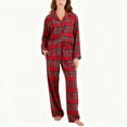 thumbnail image 5 of Sokhug Women's Petite Flannel Button Down Pajama Set Petite Size Cotton Pjs, 5 of 6