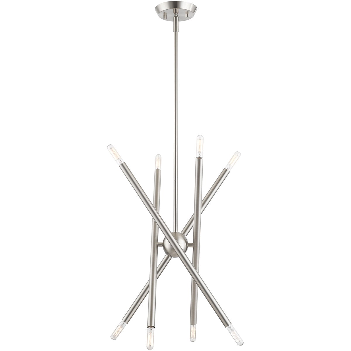 8 Light Brushed Nickel Chandelier with Steel base material