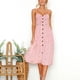 thumbnail image 4 of Vestido con botones,Vestido de verano para mujer, vestido sin mangas con correa ajustable, vestido de verano para mujer, muy recomendado, 4 of 8