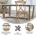 thumbnail image 5 of Emma + Oliver 2-Pack X-Back Chair with Hand Stained Medium White Woodgrain Finish, 5 of 14