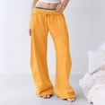 thumbnail image 4 of Summer Pants for Women Workout Wide Leg Elastic Waist Sweatpants Fashion Line Loose Pants Casual Basic Trousers Womens Pants Casual & Wide Leg, 4 of 4