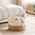 thumbnail image 5 of HBlife Large Blanket Basket 21.7" x 21.7" x 13.8" Woven Baby Laundry Storage Basket Toy Basket with Handle, Cotton Rope Basket for Nursery Living Room, 5 of 7