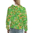 thumbnail image 7 of Kdxio St Patrick's Day6 Print Womens Oversized Hoodies Sweatshirts Hooded Pullover Tops Sweaters Casual-Large, 7 of 7