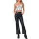 thumbnail image 2 of Top corto metálico para mujer de un solo hombro, ropa de fiesta de Halloween, club, camisetas brillantes holográficas, M plata clara, 2 of 6